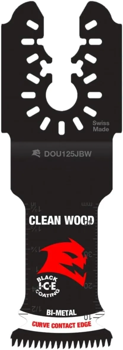 Diablo Demo Demon Universal Fit Bi-Metal Oscillating Tool Blade for Clean Wood - 1-1/4" Cutting Width, 2" Cutting Depth, 3-Pack - DOU125JBW3