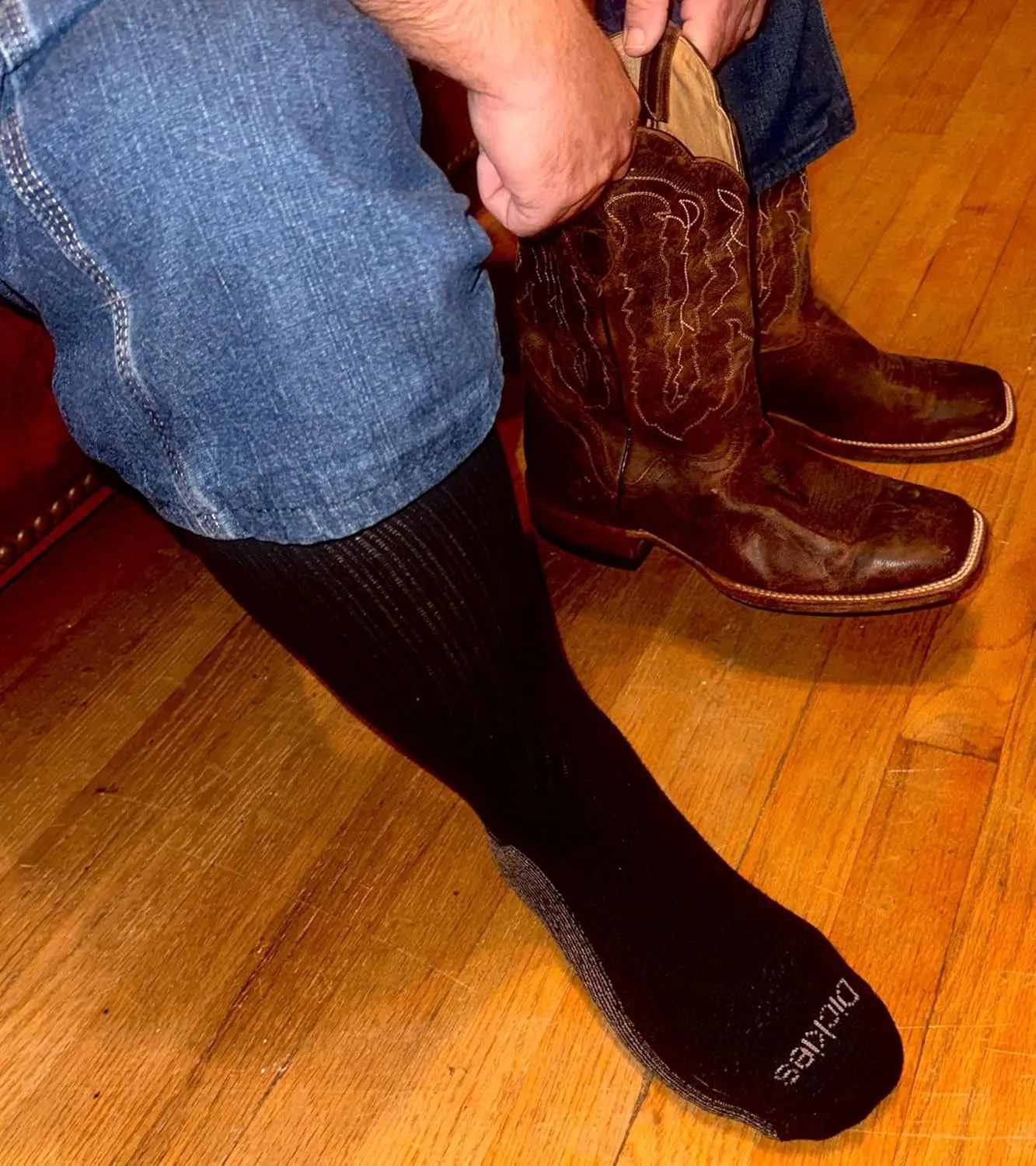 Dickies Men's Dri-Tech Moisture Control Boot-Length Socks, 6 & 12 Pairs, Sizes L-XL