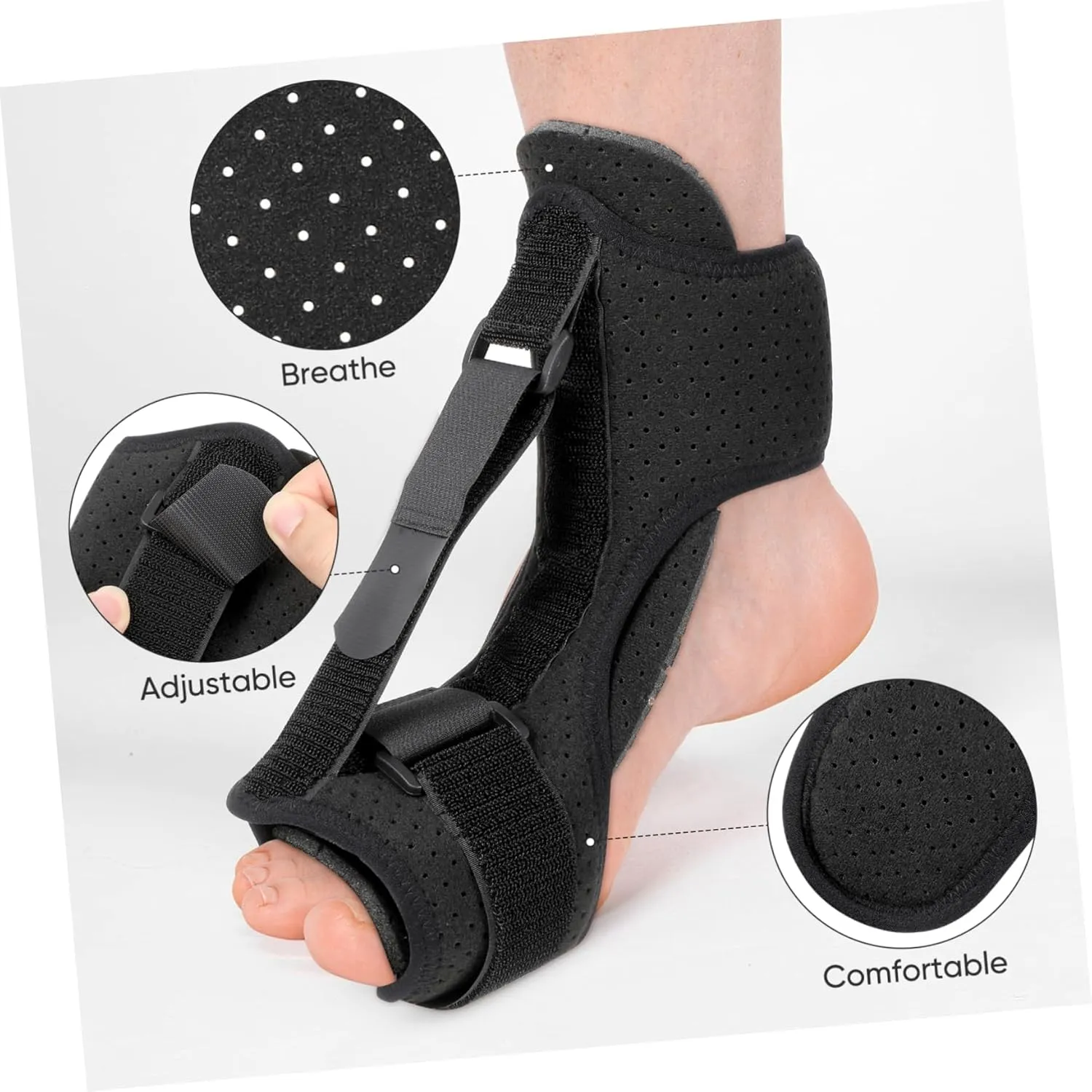 Didiseaon 1 Set Plantar Night Sleeping Stretch Boot Elastic Night Adjustable
