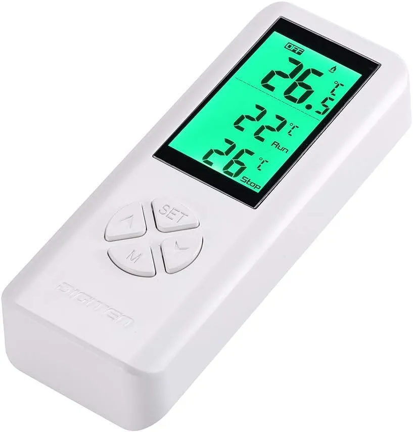 DIGITEN WTC200 Wireless Temperature Controller Thermostat Outlet Remote Control Thermometer with 2m/6ft NTC Temp Sensor Probe Heating Cooling Mode for Fan Heater Greenhouse Homebrewing Reptile