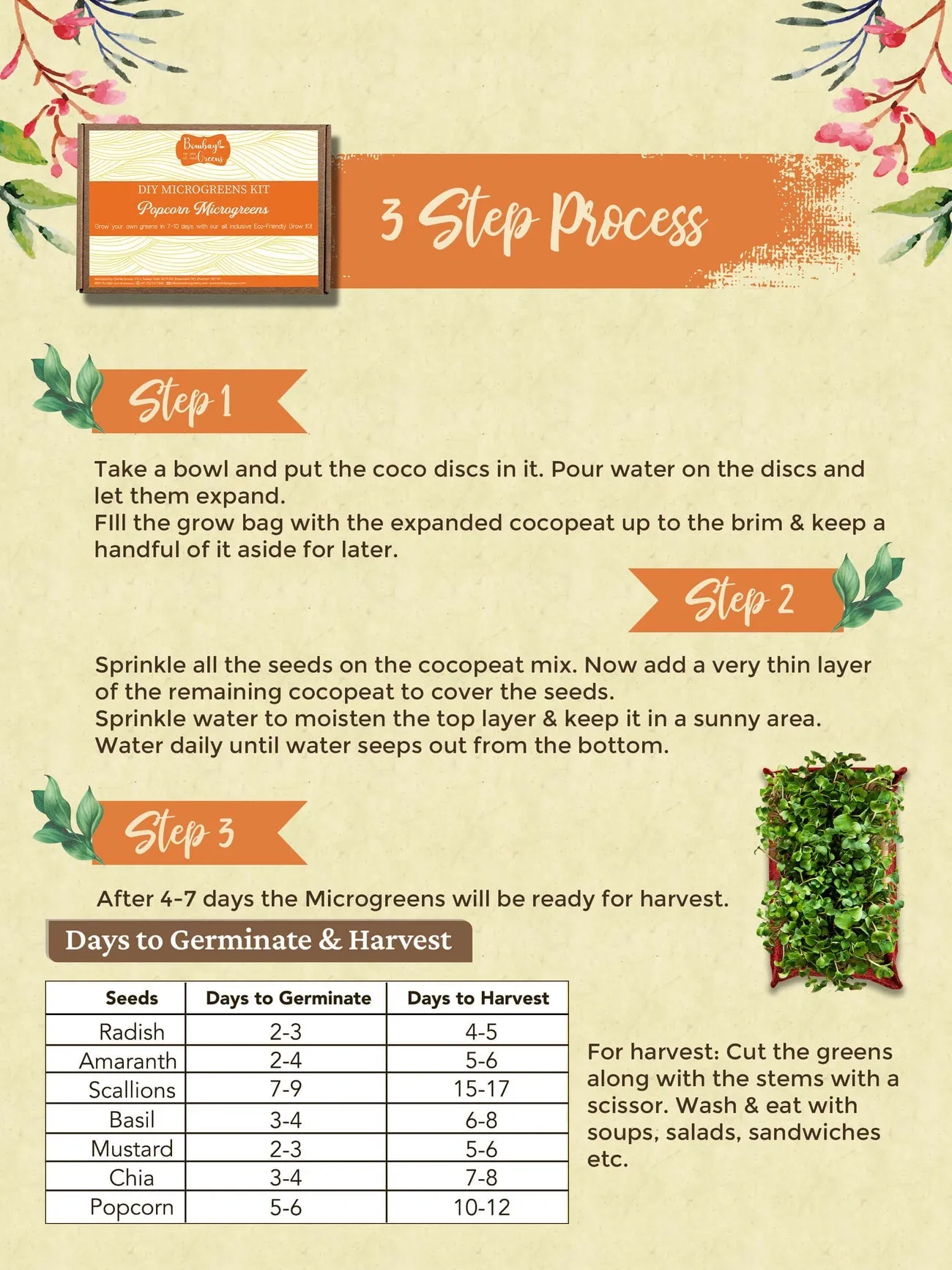 DIY Microgreens Eco-Friendly Kit - Popcorn