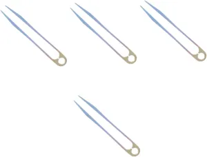 DOITOOL 4pcs Camping Tweezers Titanium Tweezers Tool Keychain Travel Accessory Outdoor Mini Tool