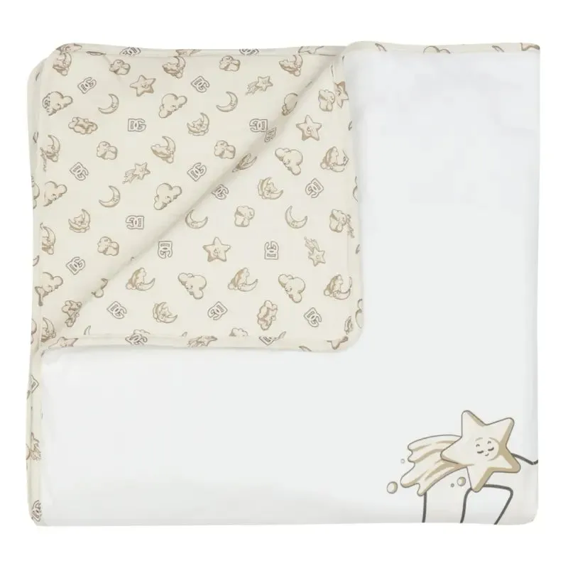 Dolce & Gabbana Beige DG Logo Blanket