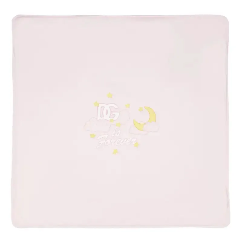 Dolce & Gabbana Pink DG Logo Jersey Blanket