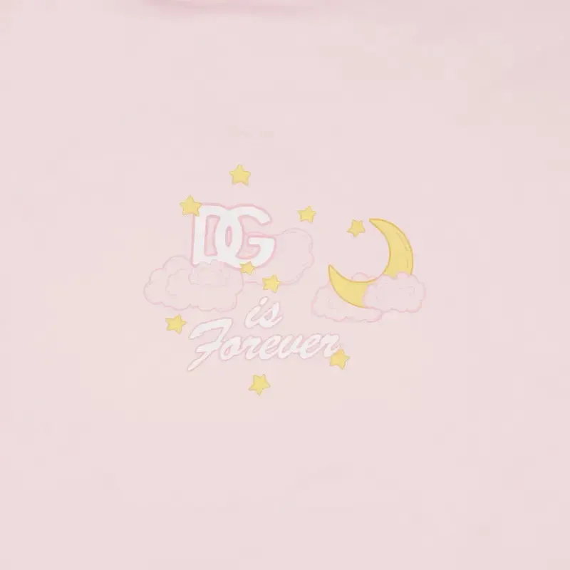 Dolce & Gabbana Pink DG Logo Jersey Blanket
