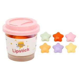 DR055: Mini Lipstick Set, 6 Color Star Shape Lip Gloss, Matte & Long Lasting Lipstick Kit for Women, Compact & Portable
