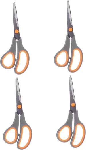 Dressmaker Scissors Set 4pcs Tailor Scissor Sewing Accessories Portable Handle for Craft and Office