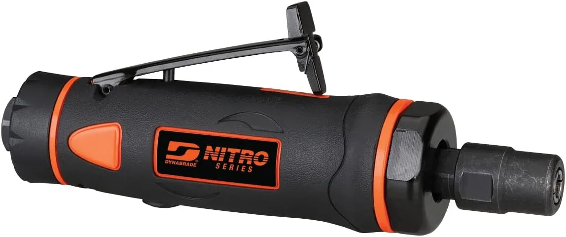 Dynabrade (DGS31) 0.3 hp Straight-Line Die Grinder | 1/4" 3-piece Collet, 25000 RPM Pneumatic Motor | Compact and Lightweight, Suited for Confined Areas