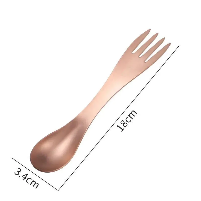 Eco-Friendly Stainless Steel Fork Spork for Picnic and Camping