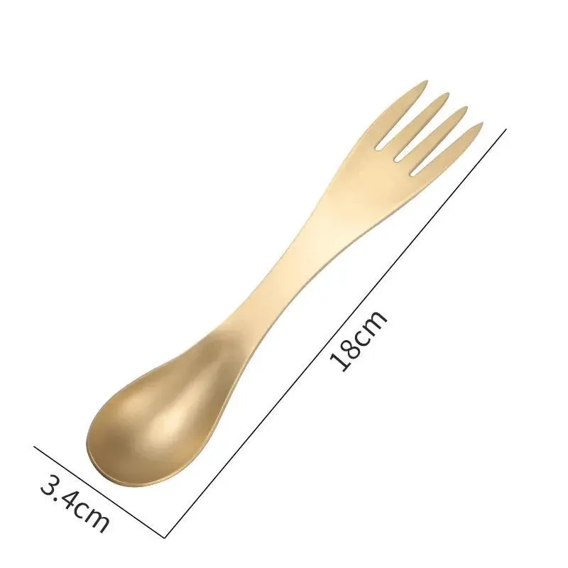 Eco-Friendly Stainless Steel Fork Spork for Picnic and Camping