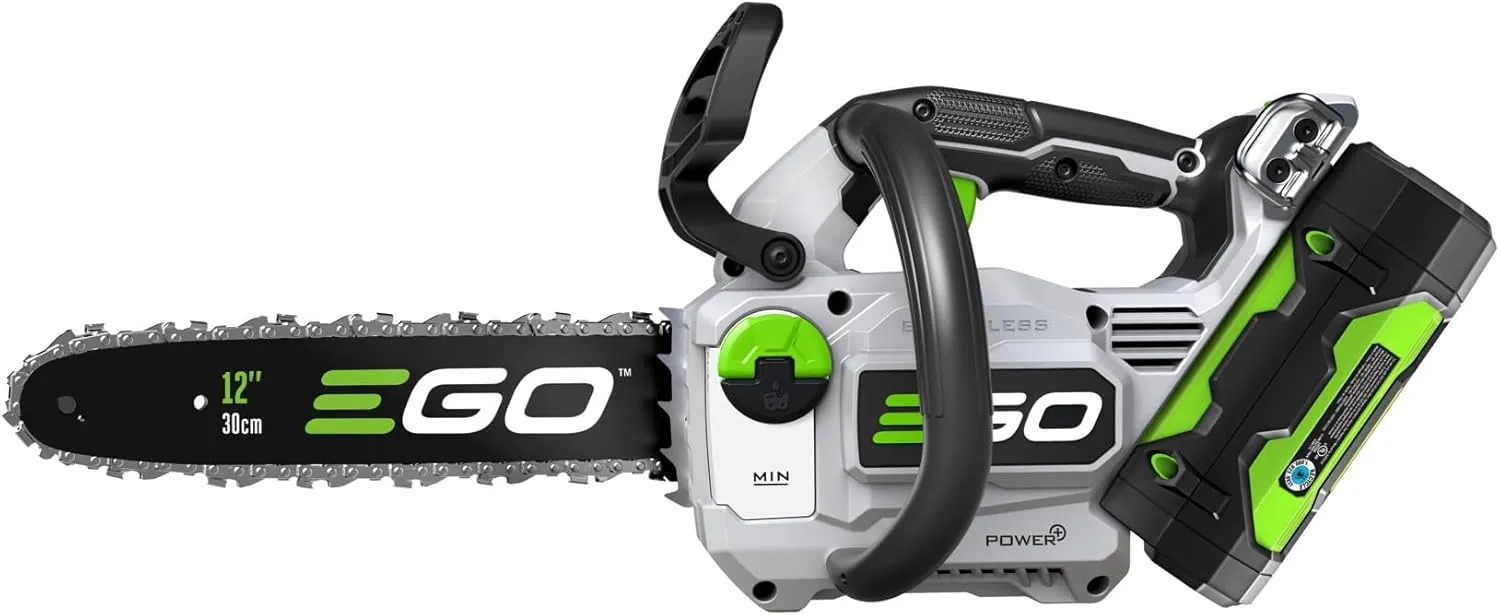 EGO POWER  Chain Saw, 12" Battery Powered Chainsaw, Electric Cordless, Includes 56V 2.5Ah Battery and Charger - CS1201