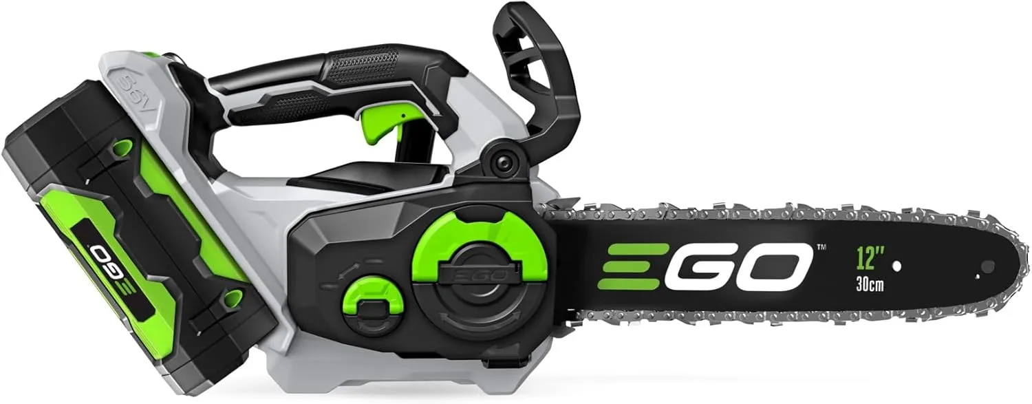 EGO POWER  Chain Saw, 12" Battery Powered Chainsaw, Electric Cordless, Includes 56V 2.5Ah Battery and Charger - CS1201