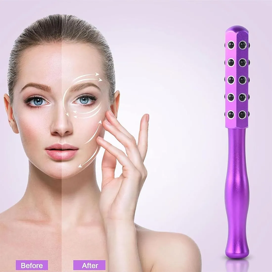 Elarique Face Roller,Elarique Glow Sculpting - Beauty Roller,Facelift Pro Beauty Roller,2025 New Facial Massaging Tool for Lifting,SkinCare, Cooling & Sculpting (Gold)