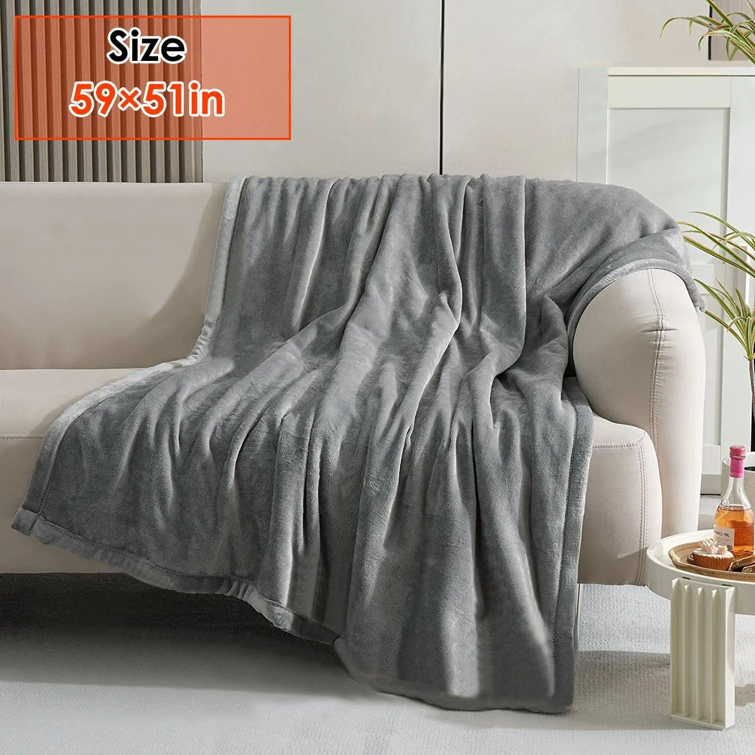 Electric Heated Throw Flannel Heated Blanket