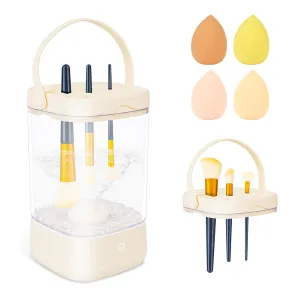 Electric Makeup Brush Cleaner Machine 7000 RPM | Professional Automatic Deep Cleaning System | 3-Minute Fast Clean & Sanitize | Safe for Synthetic & Natural Bristles