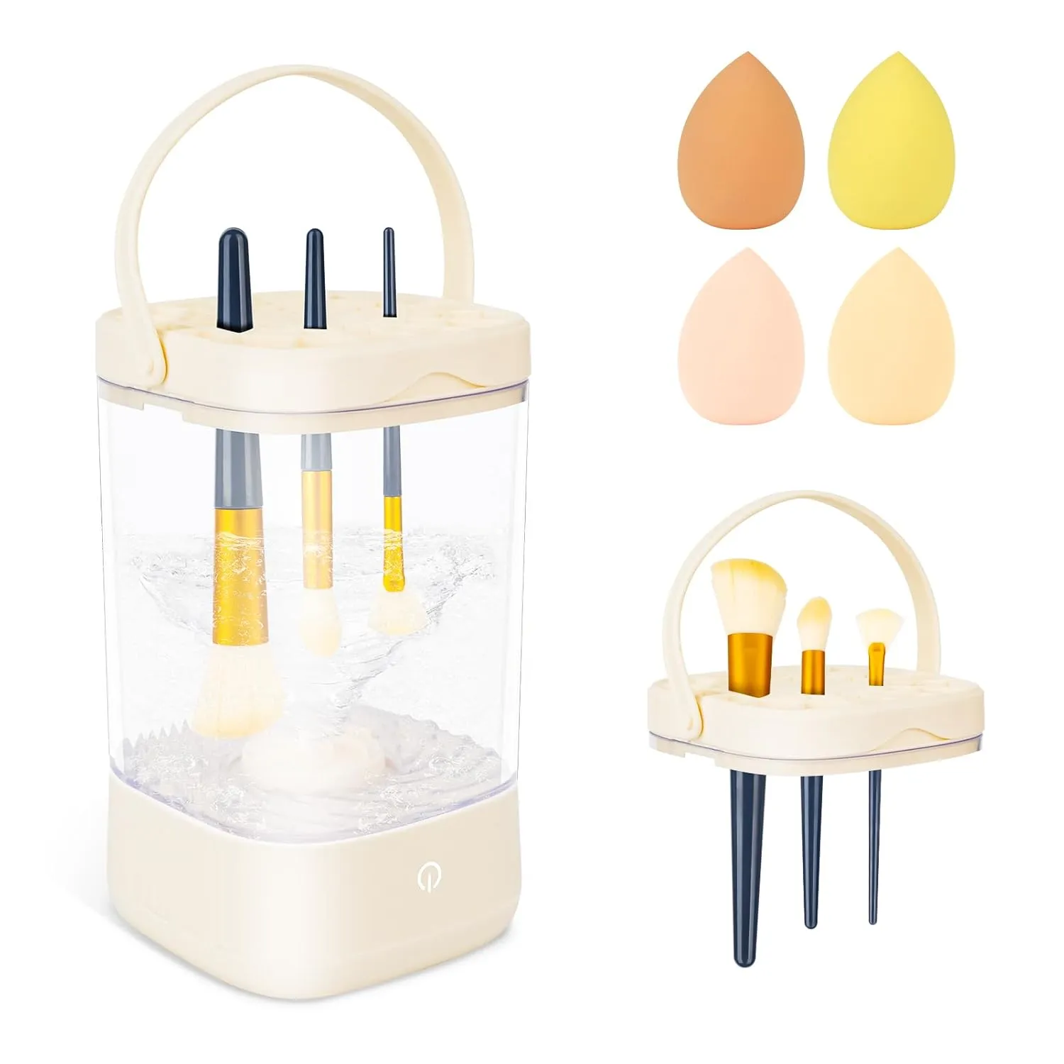 Electric Makeup Brush Cleaner Machine 7000 RPM | Professional Automatic Deep Cleaning System | 3-Minute Fast Clean & Sanitize | Safe for Synthetic & Natural Bristles