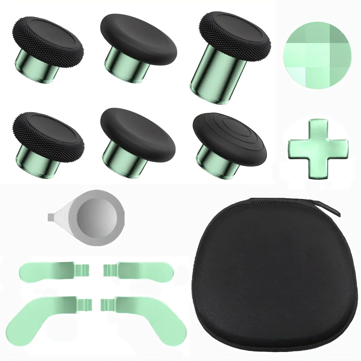 Elite Series 2 Gaming Controller Accessories Kit with Thumbsticks, D-Pads, Paddles, Trigger Buttons for Elite Series 2 Core (Green)