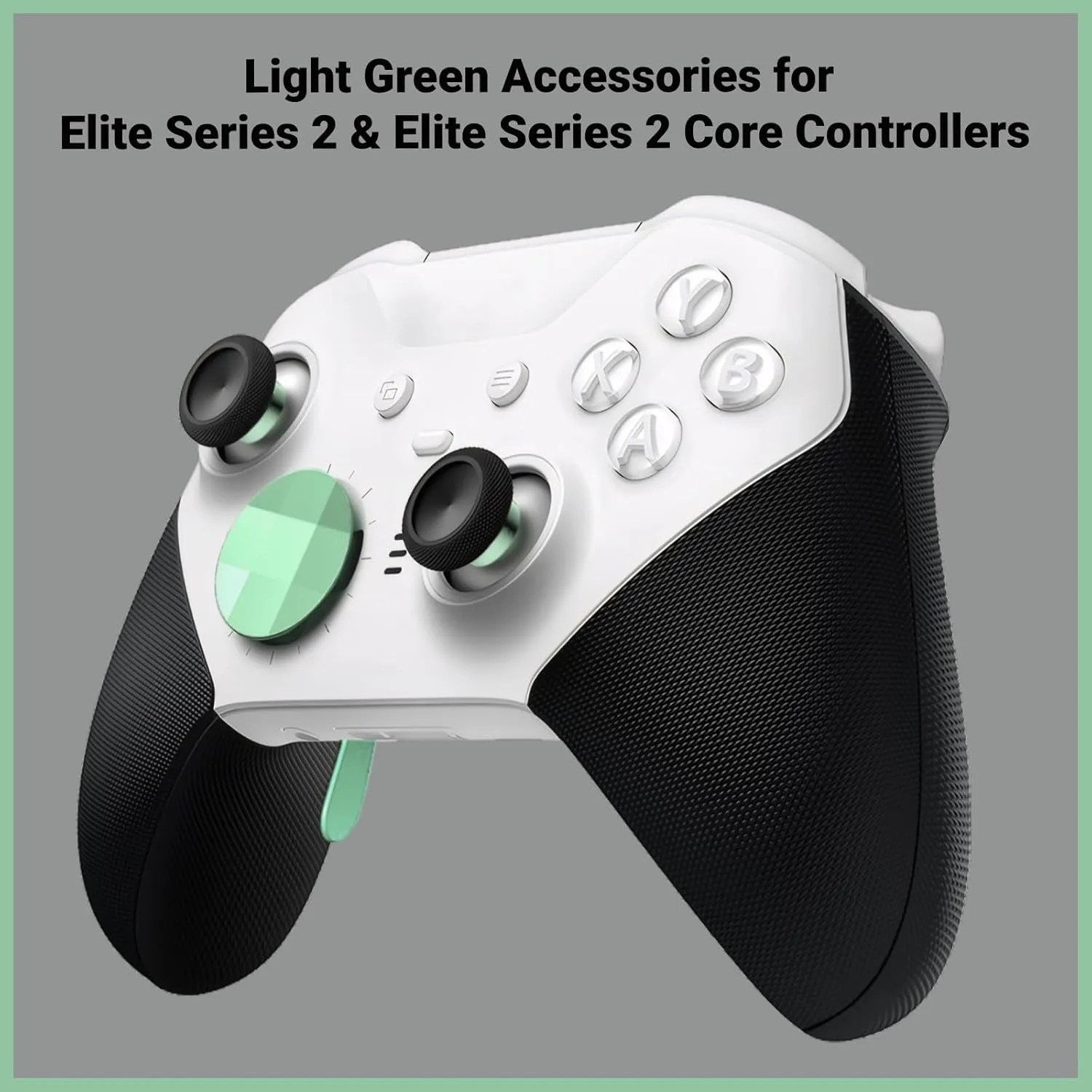 Elite Series 2 Gaming Controller Accessories Kit with Thumbsticks, D-Pads, Paddles, Trigger Buttons for Elite Series 2 Core (Green)