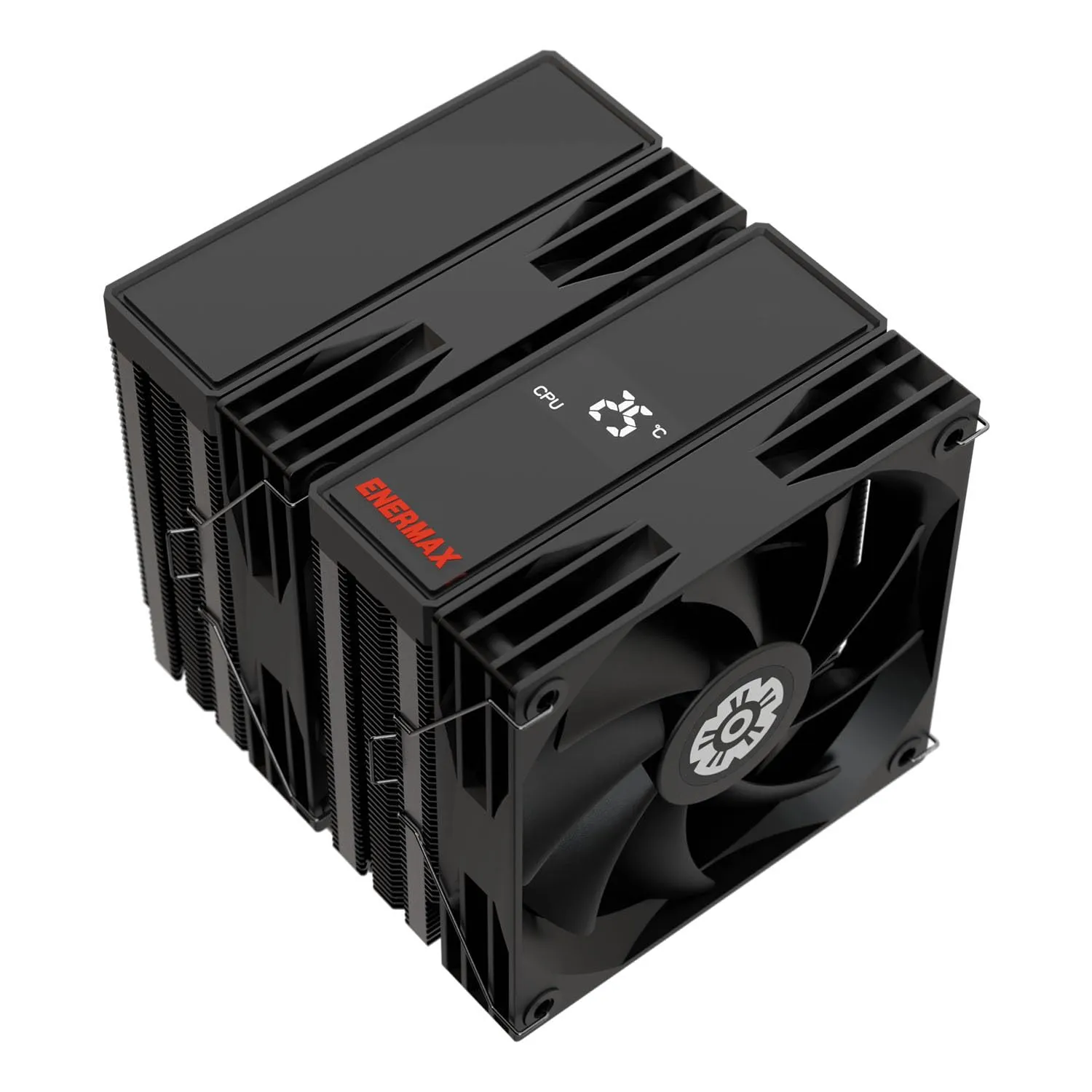Enermax TD60 Digital CPU Air Cooler 159mm Height All-Black CPU Air Cooler Double Tower 6 Heat Pipes with Dual 120mm PWM Fan 280W TDP, for Intel 1851/1700/1200/115X, AMD AM5/AM4