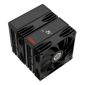 Enermax TD60 Digital CPU Air Cooler 159mm Height All-Black CPU Air Cooler Double Tower 6 Heat Pipes with Dual 120mm PWM Fan 280W TDP, for Intel 1851/1700/1200/115X, AMD AM5/AM4