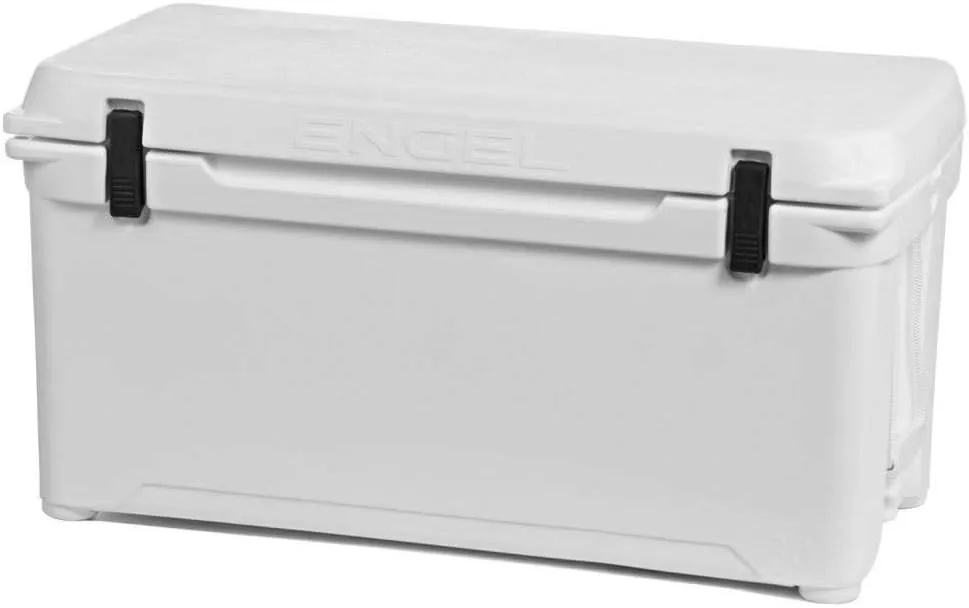 Engel Coolers ENG80 Cooler | 75 Can High Performance Durable Seamless Rotationally Molded Ice Box for Camping, Hunting, and Fishing - White
