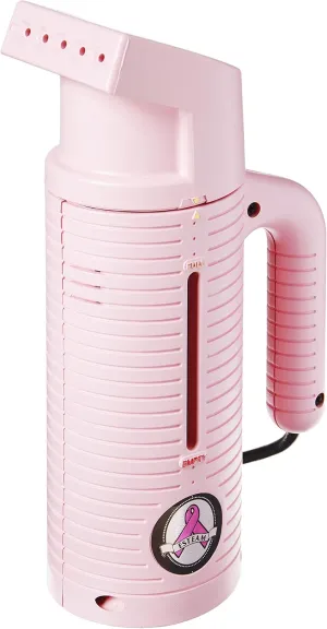 ESTEAM Personal Hand Held Steamer with Converter Kit and 4 Adapter Plugs (Pink Series), 120 Volt