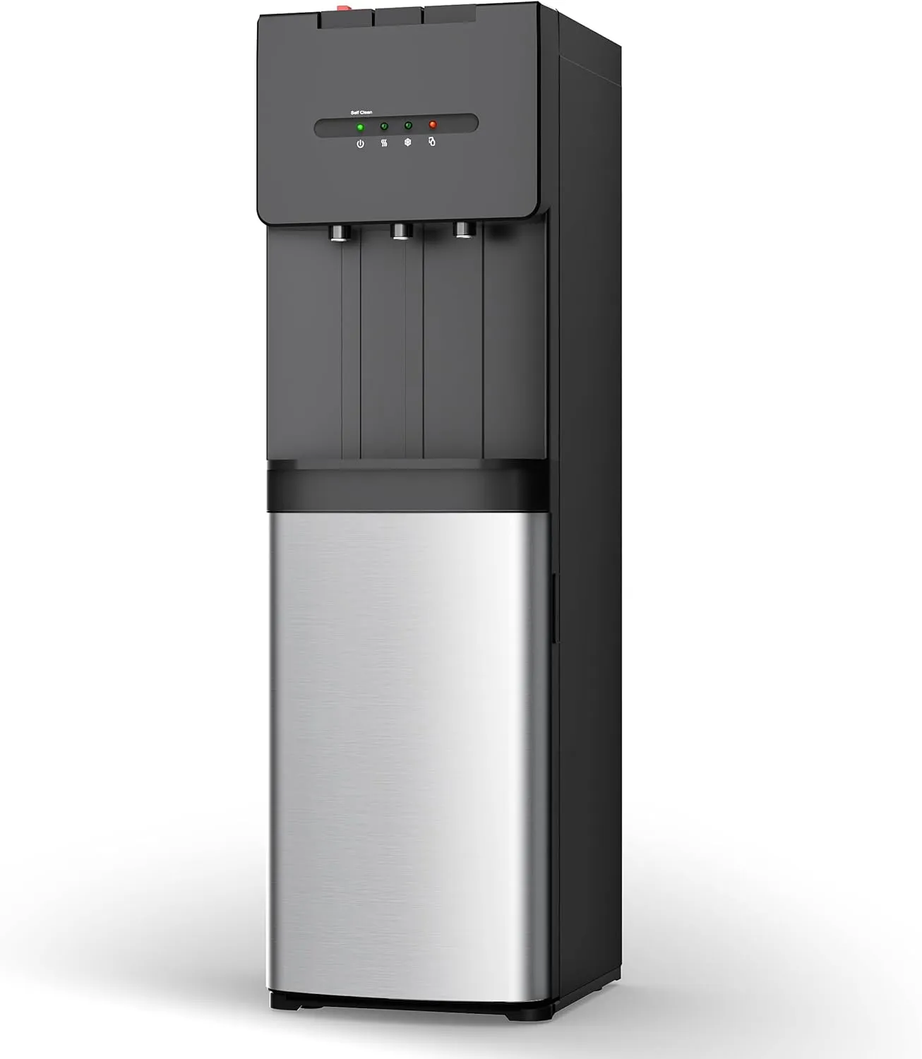 Euhomy Self-Cleaning Bottom Loading Water Dispenser, 3 Temperatures - Cold/Hot/Warm, with Child Lock, Display Light, Suitable for Apartments, Schools, Companies, Black