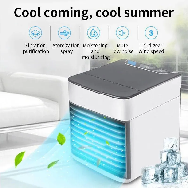 Evaporative Mini Air Conditioner | 3-in-1 Portable USB Air Cooler Fan