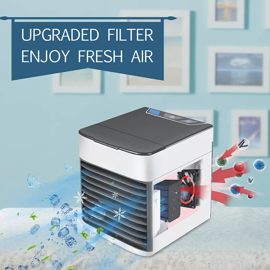 Evaporative Mini Air Conditioner | 3-in-1 Portable USB Air Cooler Fan