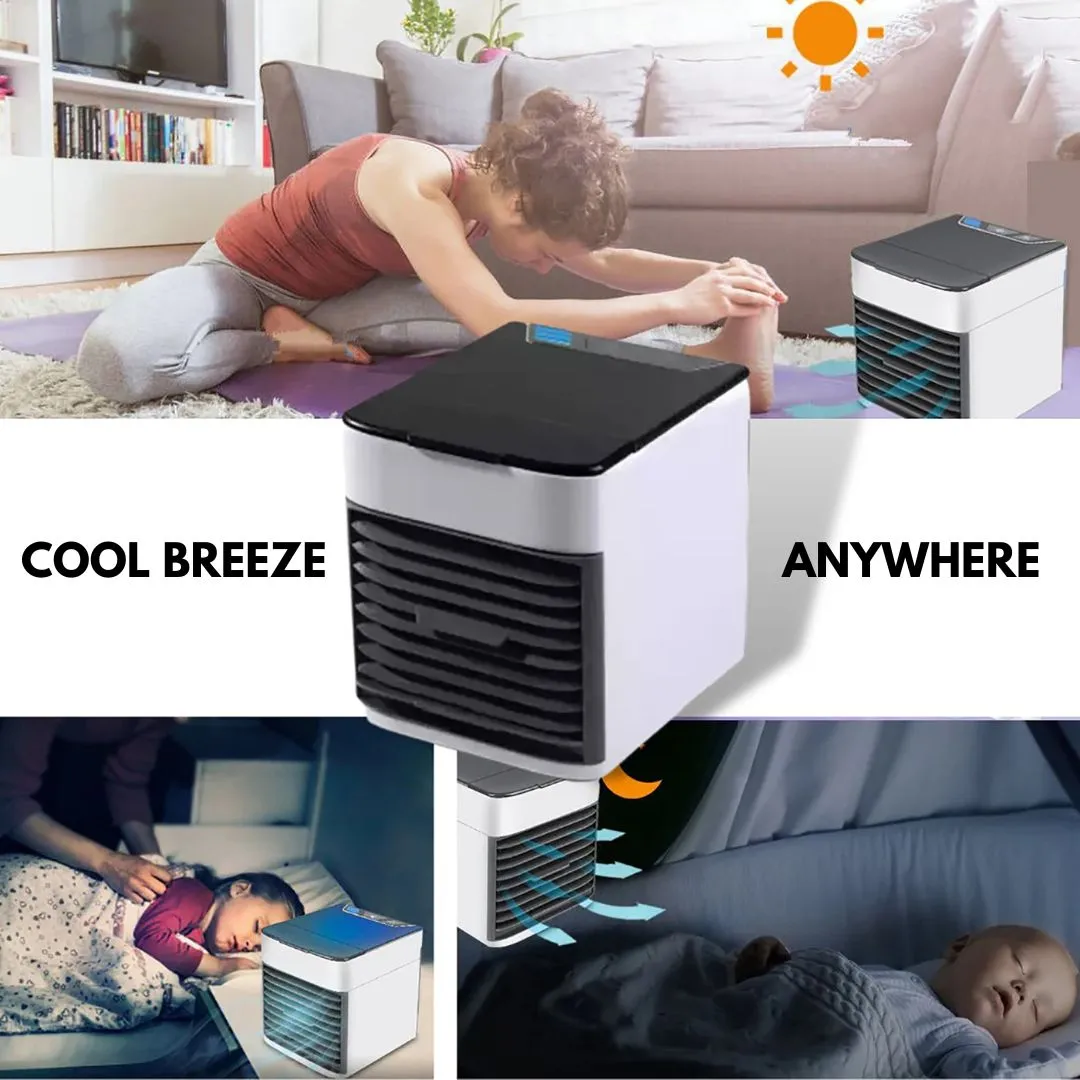 Evaporative Mini Air Conditioner | 3-in-1 Portable USB Air Cooler Fan