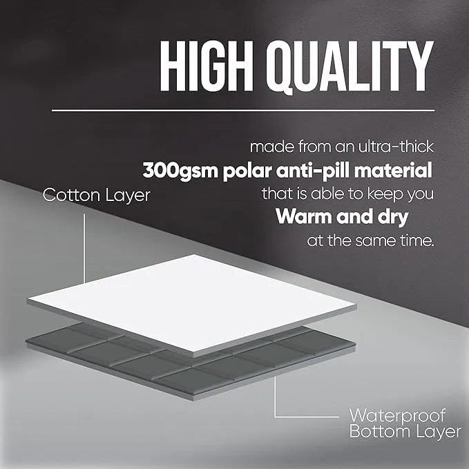 EverSnug Large Waterproof Outdoor Blanket - Extra Thick Premium Quilted Fleece, Waterproof & Windproof, Great for Camping, Picnics, Beaches, Stadiums, Dogs