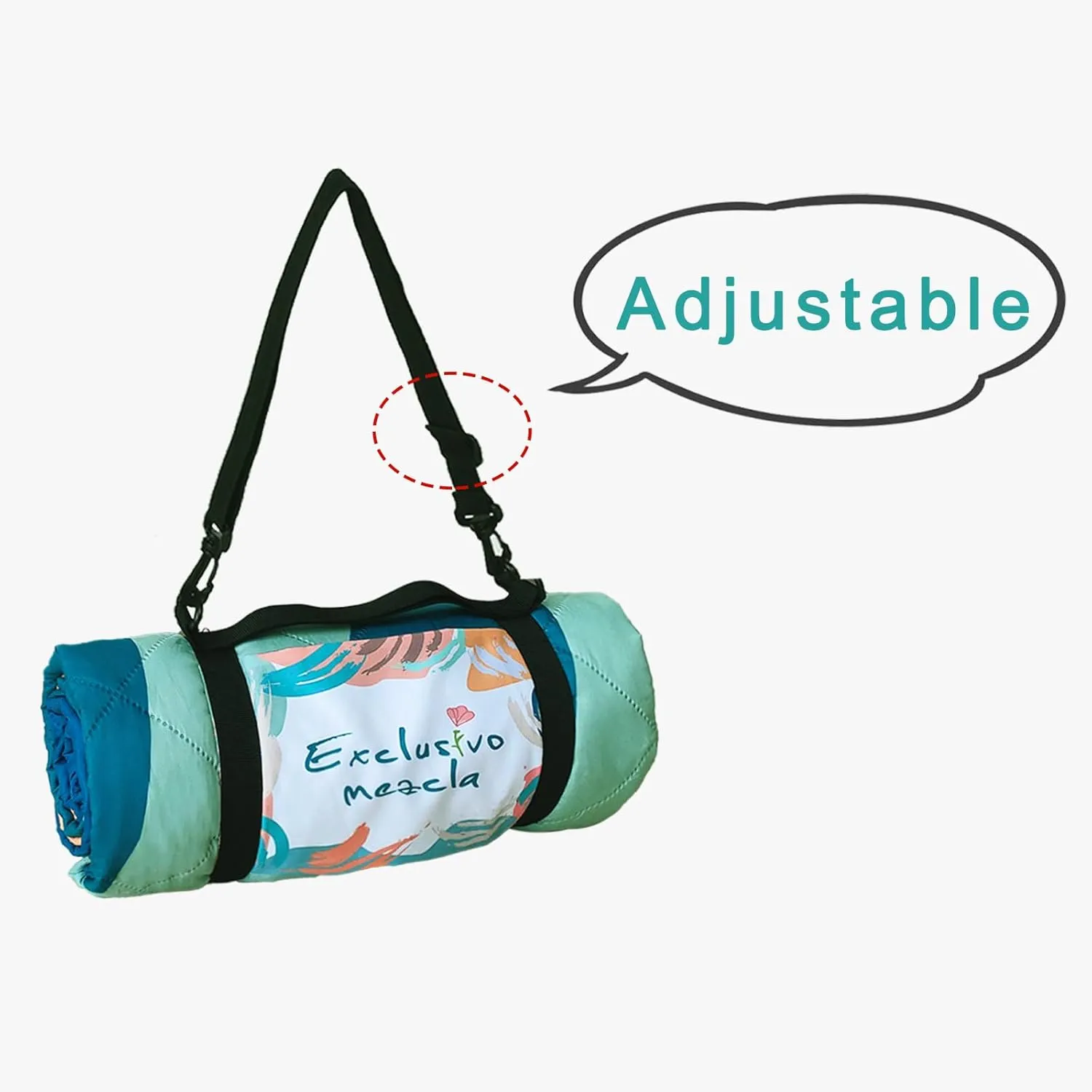 Exclusivo Mezcla Waterproof Picnic Blanket 60x80 Inches Large Multicolor Floral Polyester Sandproof Modern Camping Blanket
