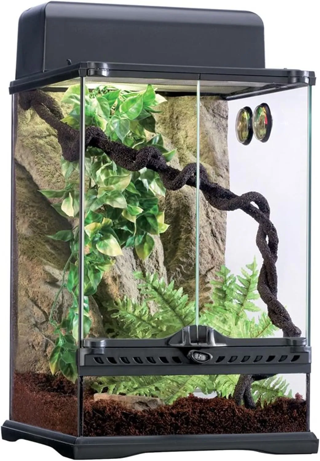 Exo Terra Rainforest Habitat Kit For Reptile, Glass (includes PT2602) - Small