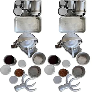 Extra RARE Collectors Camping Coffee Kit, Vintage Outdoor Coffee Pour Over Kit, Portable Espresso Maker Set for Travel Camping Hiking, Compact Camping Coffee Makers with Cups and Box Design(2PCS)