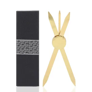 Eyebrow Ruler, Adjustable Accurate Positioning Stainless Steel Material Gold Design Brow Measuring Tool