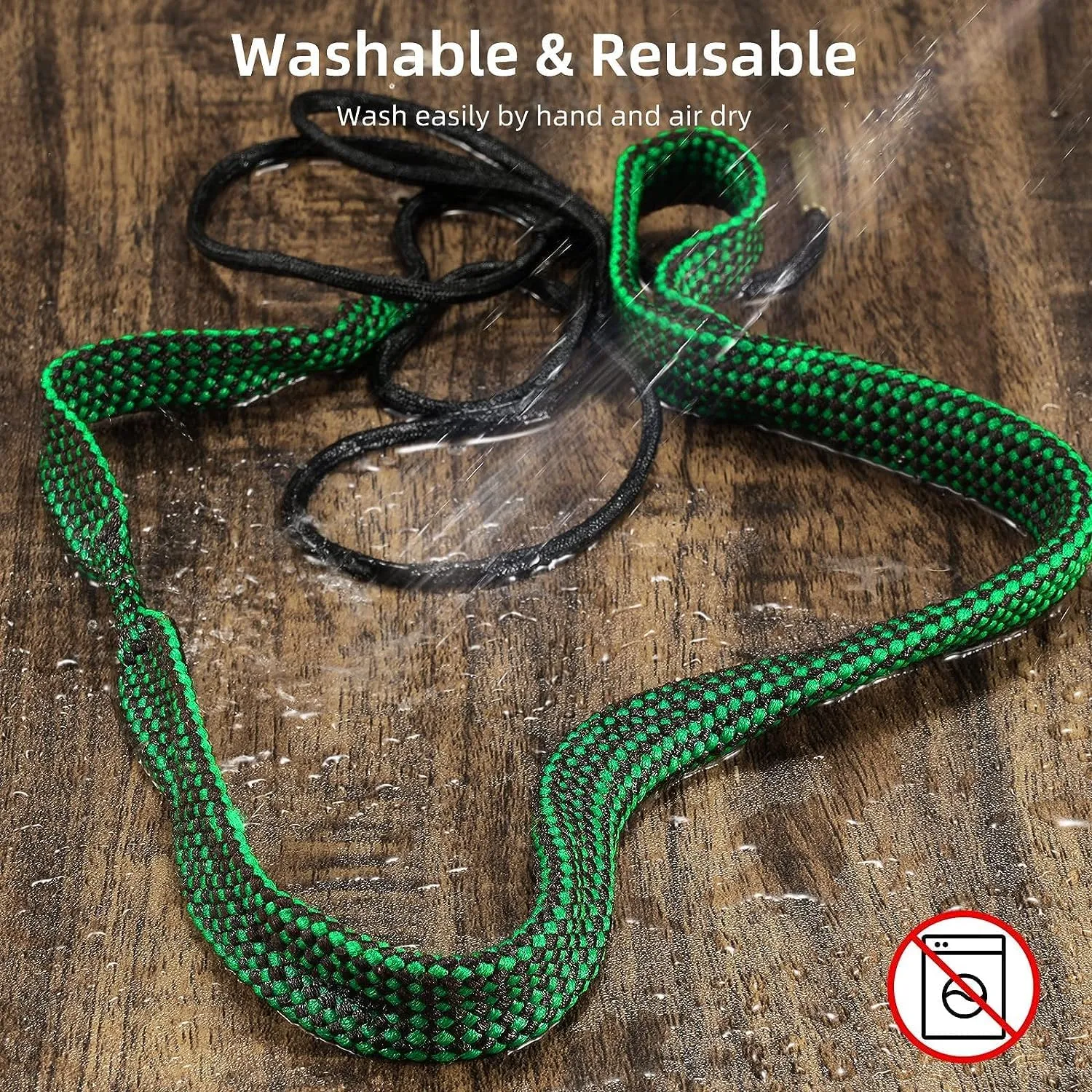 EZshoot Bore Cleaner, Gun Cleaner for .223 5.56mm/.22/9mm/.380/12 GA/.30/.308/.44 Cal and Others More Calibers, Reusable and Compact Bore Cleaner