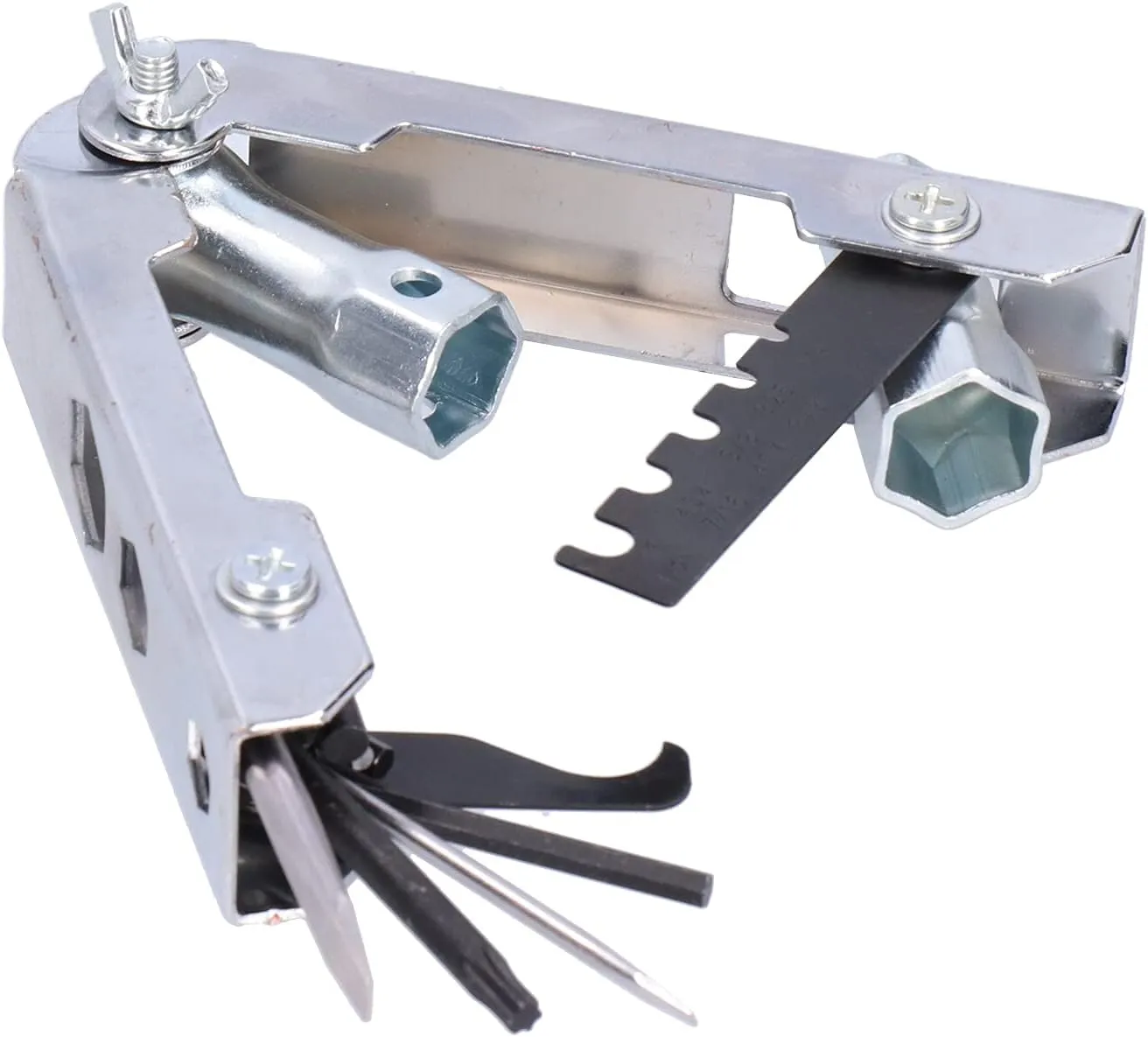 Fafeicy Chainsaw Multi Tool Combination Kit - Knight Multitool Knife - Foldaway Pocket Hand Operated Tools 705-580