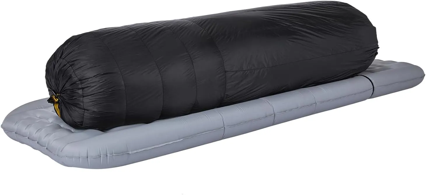 Featherstone Moondance 25 850 Fill Power Down Top Quilt Mummy Sleeping Bag Alternative for Ultralight Backpacking Camping and Thru-Hiking Color: Grey/Gold
