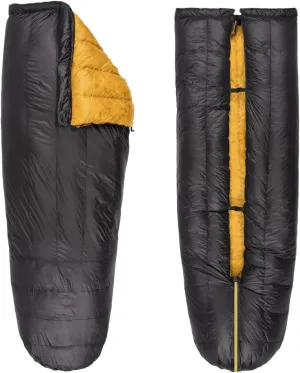 Featherstone Moondance 25 850 Fill Power Down Top Quilt Mummy Sleeping Bag Alternative for Ultralight Backpacking Camping and Thru-Hiking Color: Grey/Gold