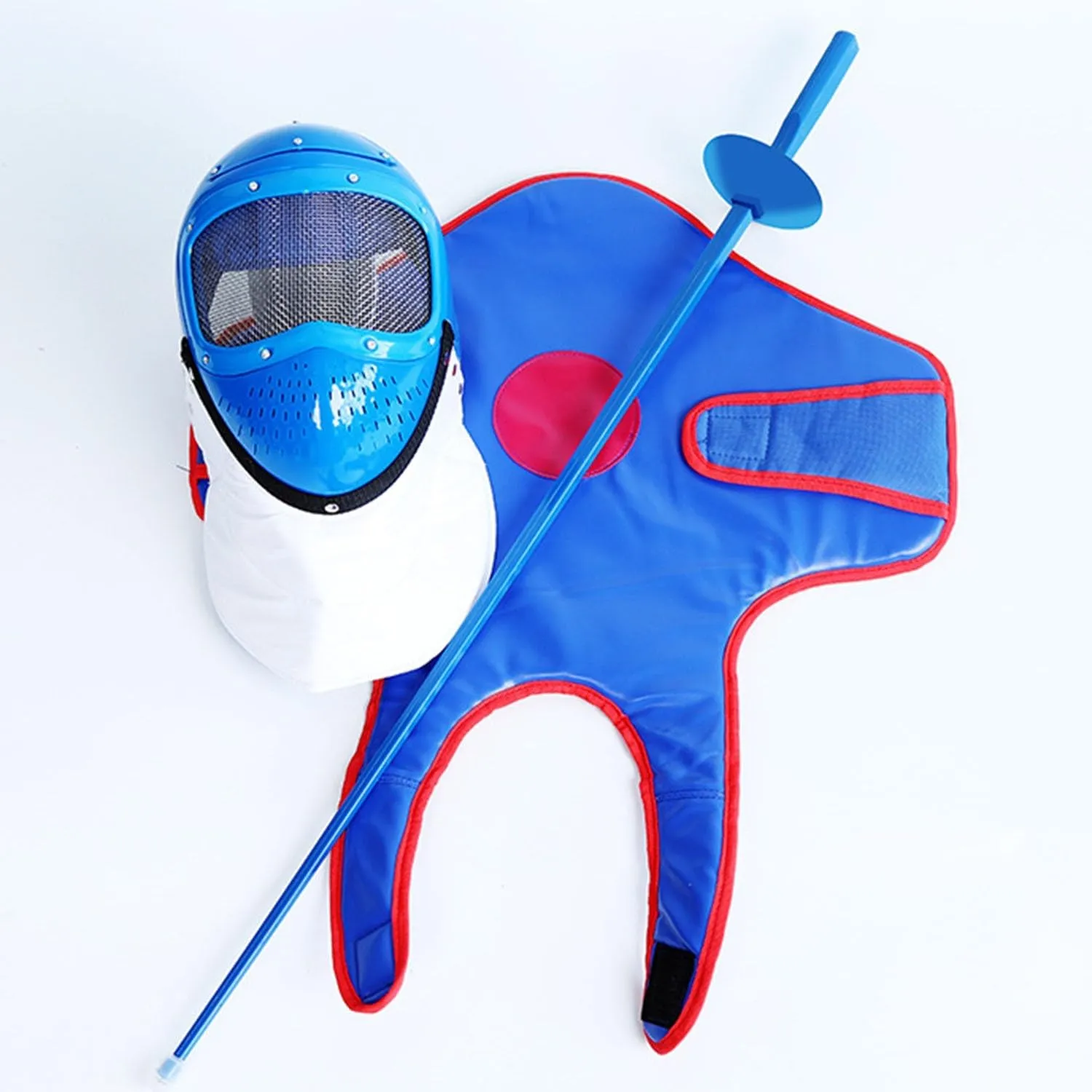 Fencing Training Set for Kids - 3-Piece Foil, Mask & Chest Protector, Lightweight Safe Gear, Sound Sensor, Adjustable for Beginners