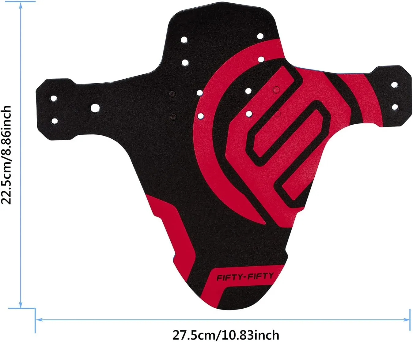 FIFTY-FIFTY Mountain Bike Fender, MTB Mudguard, Front and Rear Compatible Bicycle Mudguard, Fits 26", 27.5", 29", Plus Size and Fat Bike Wheel Sizes