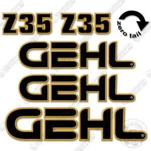 Fits GEHL Z35 Decal Kit Compact Excavator Decals