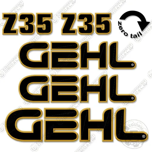 Fits GEHL Z35 Decal Kit Compact Excavator Decals