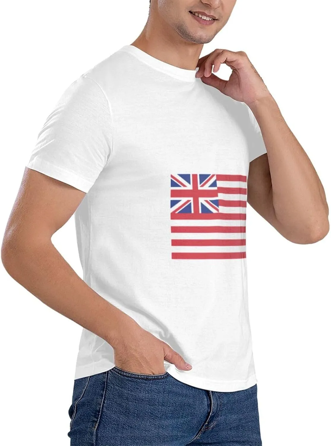 Flag of The British East India Company (1801) T-Shirt Cotton Short Sleeve for Men Women T-Shirt
