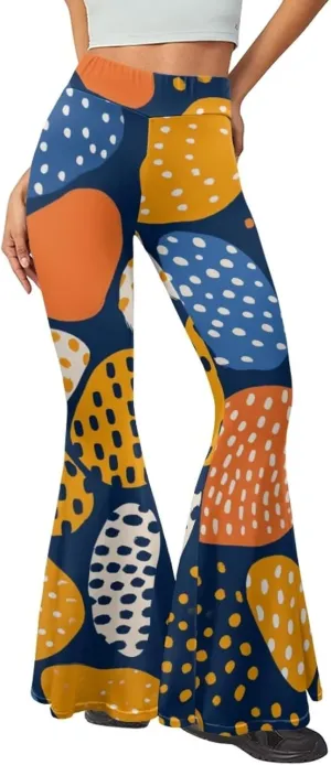 Flare Yoga Pants Women Elegant Funny Graphic Bell Bottoms Pants for Womens High Waisted Flare Leggings Stretch Trousers