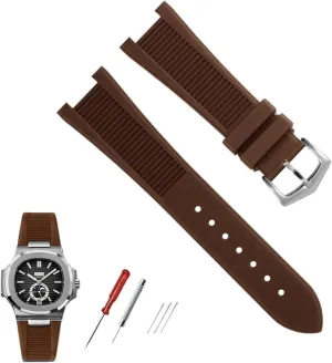 Fluorine rubber Watchband For Patek Philippe Nautilus Series 5711/5712/5980 Waterproof Watch Strap Bracelet