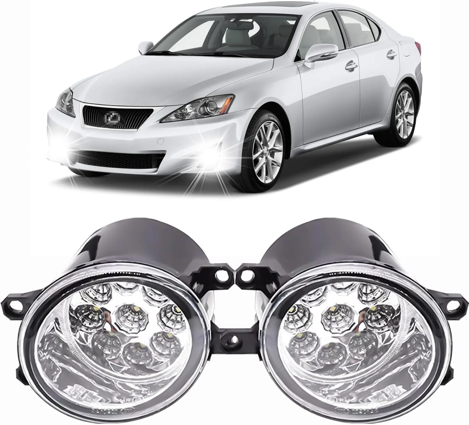 Fog Lights 3.5 inch OEM 19597300 For LEXUS IS250 IS350 2011-2015 Front Bumper Fog Light Lamps Left Right Driver&Passenger Assemblies Fog Light Beam,6000K Cold White Beam,Super Bright. 2-Pack