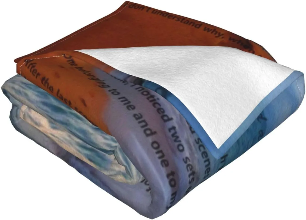 Footprints in The Sand Poem 60"X50" Flannel Blanket - 100% Soft Polyester, Lightweight and Warm, Suitable for Families, Camping, Travel