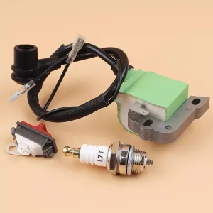 for Husqvarna 51 55 EPA Ignition Coil Stop Switch - Fits Models 51, 55, 55 Rancher, 254, 257 - Includes Coil, On-Off Switch, Spark Plug - OEM 503 90 17-01!