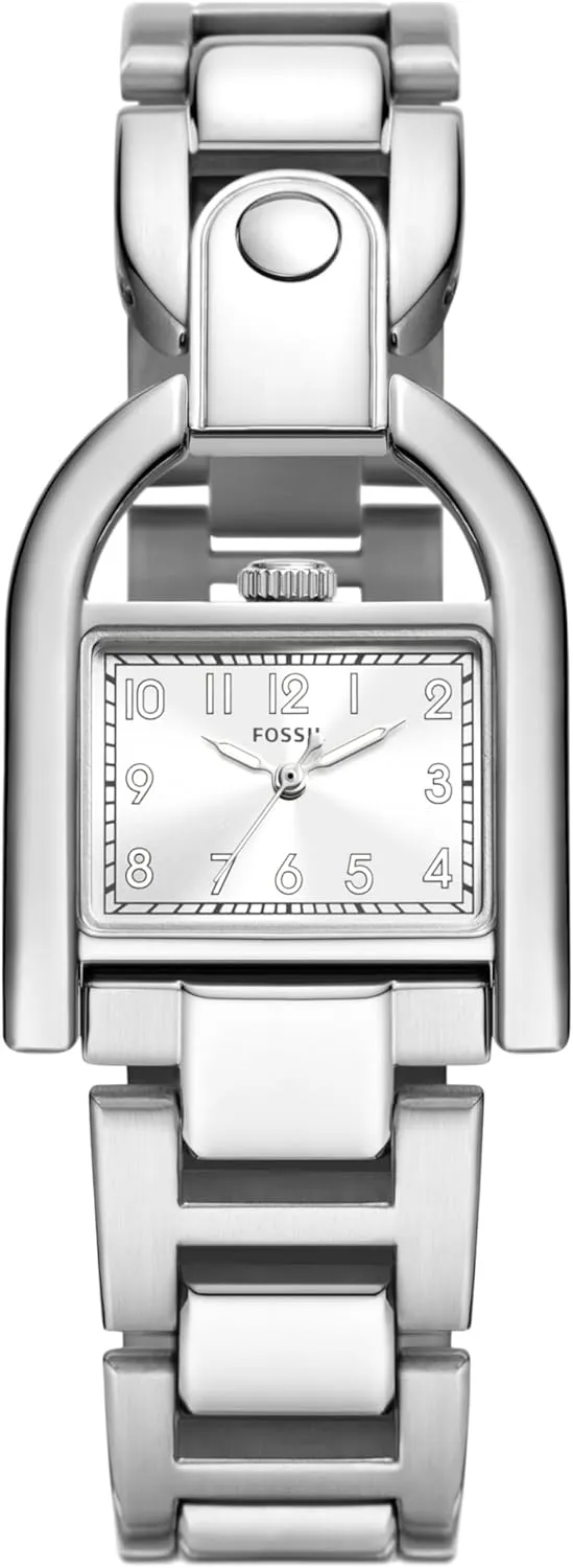 Fossil Women's Harwell Quartz Stainless Steel and Leather Three-Hand Watch